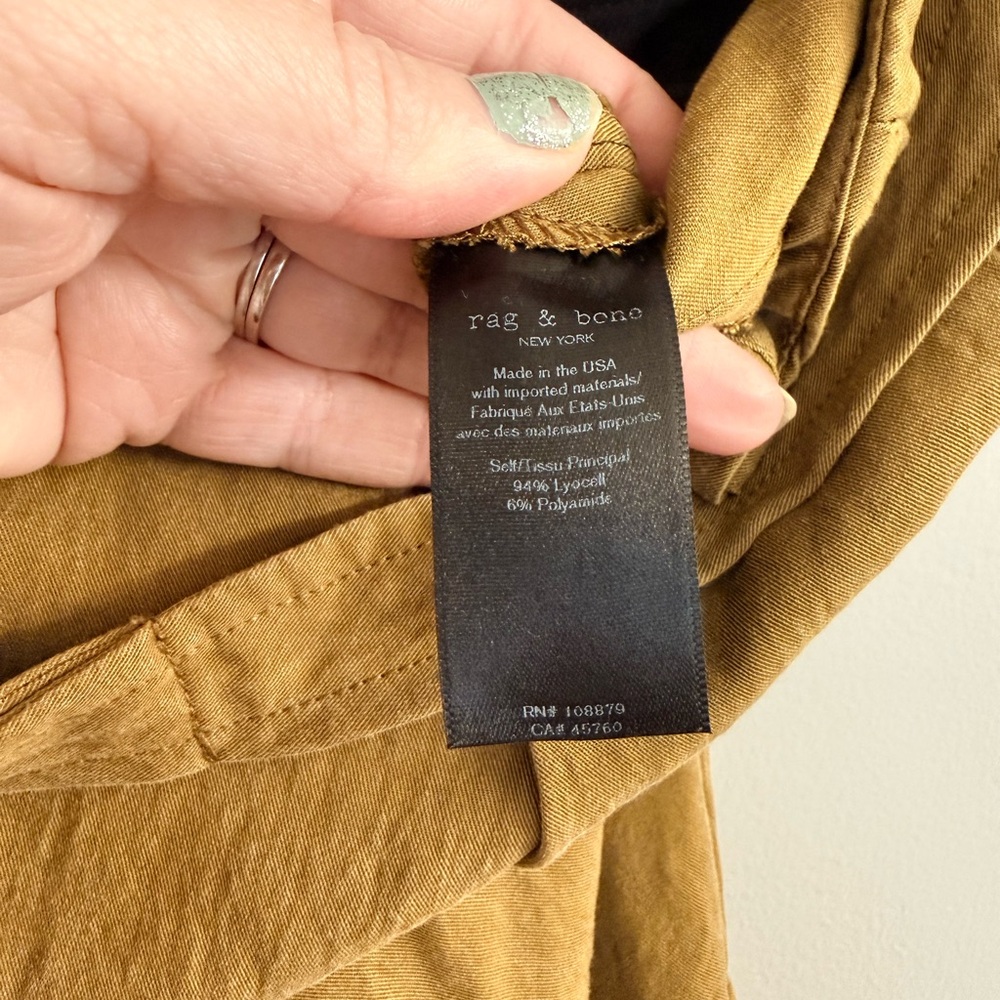 Rag & Bone Tilda Belted Cargo Pant Olive Green Sz 10 Gorpcore Earthy Rustic - Picture 10 of 15